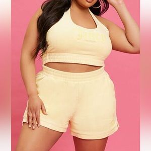 Juciy Couture Terry cloth Halter short set